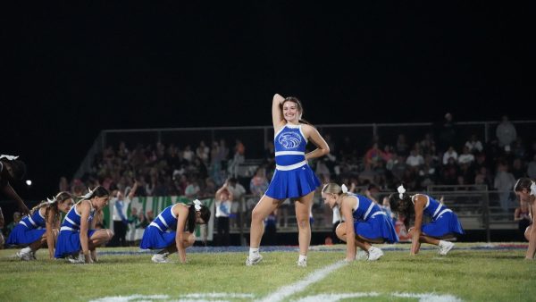 Senior Kendall Anderson front and center during a half time performance 