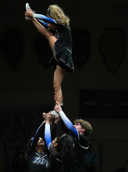Mercure on the mat at the Grayslake North competition.